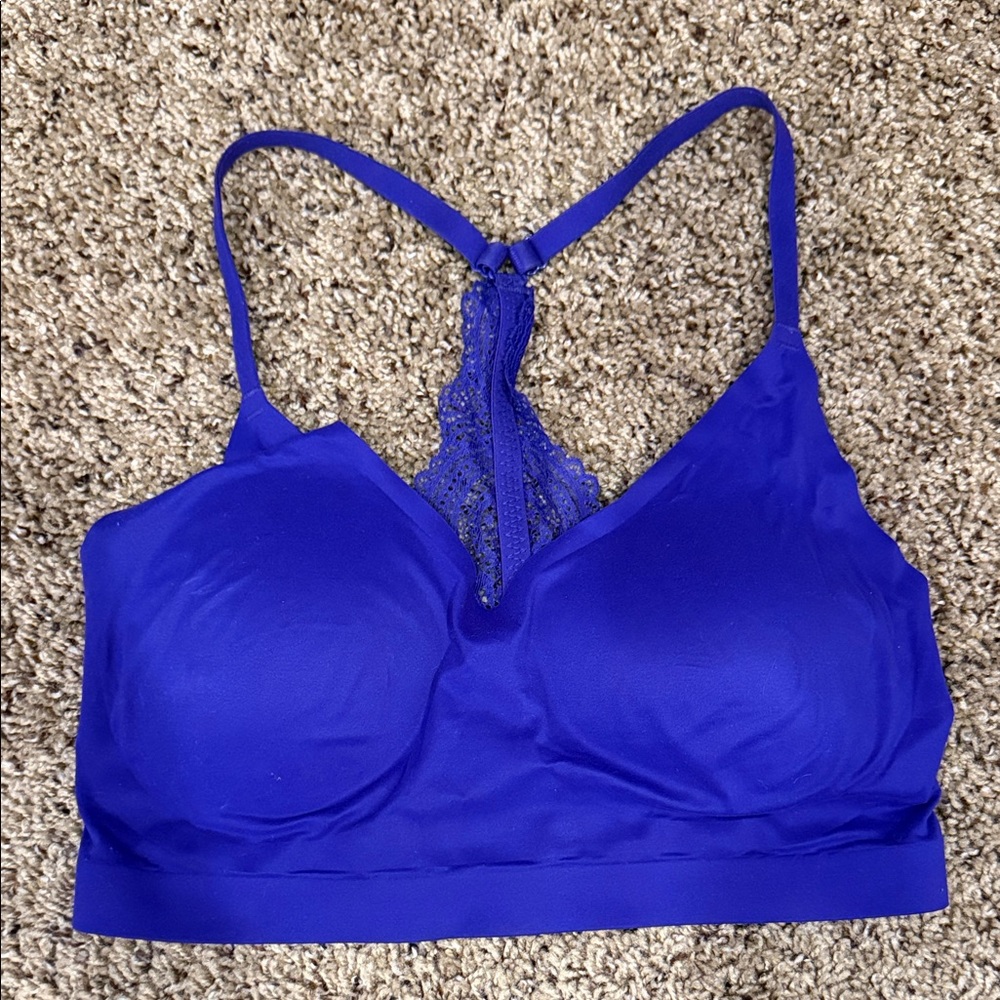 Women's purple blue lace Bralette SOMA large